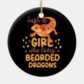 Alleen een meisje dat van gekaarde dragons houdt keramisch ornament (Achterkant)