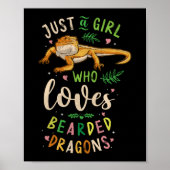 Alleen een meisje dat van gekaarde dragons houdt poster (Voorkant)