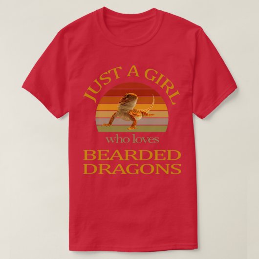 Alleen een meisje dat van gekaarde dragons houdt t-shirt (Design voorkant)