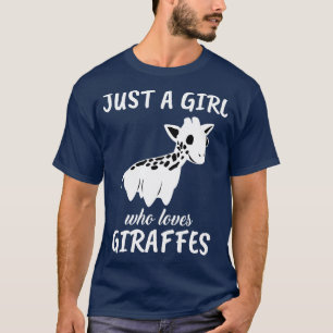 Alleen een meisje dat van Giraffe 1 houdt T-shirt