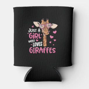 Alleen een meisje dat van Giraffe houdt Blikjeskoeler