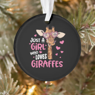 Alleen een meisje dat van Giraffe houdt Ornament