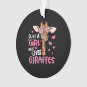 Alleen een meisje dat van Giraffe houdt Ornament (voorkant)