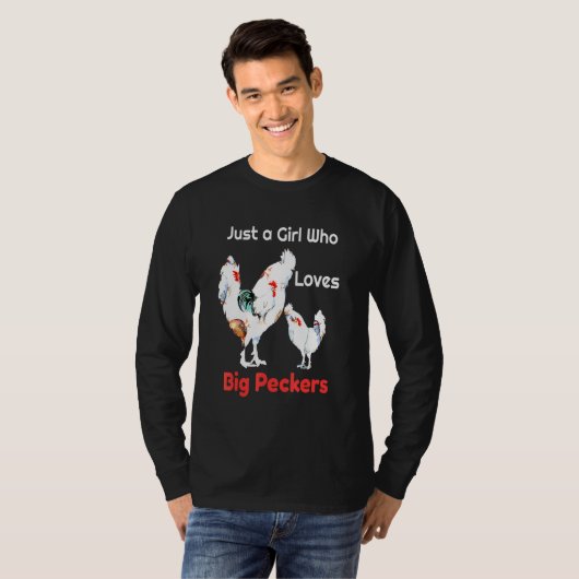 Alleen een meisje dat van grote peckers houdt of k t-shirt (Voorkant volledig)