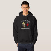 Alleen een meisje dat van haar Franse Bulldog Hond Hoodie (Voorkant volledig)