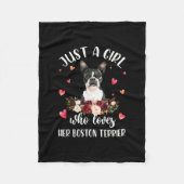 Alleen een meisje dat van haar Hondenliefhebber va Fleece Deken (Voorkant)