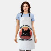 Alleen een meisje dat van haar katten houdt schort (Gedragen)