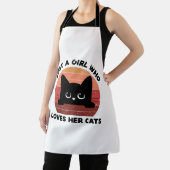 Alleen een meisje dat van haar katten houdt schort (Insitu)