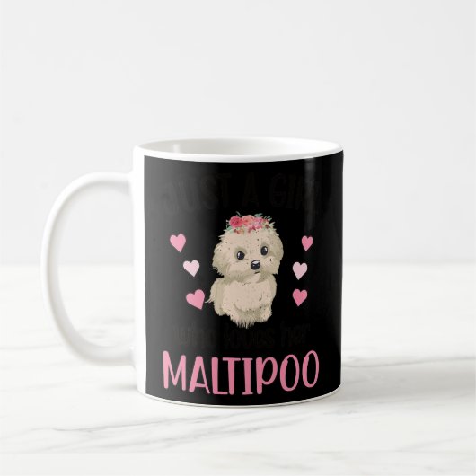 Alleen een meisje dat van haar Maltipoo-moeder hou Koffiemok (Links)