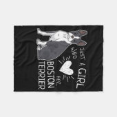 Alleen een meisje dat van haar terrier-premie in B Fleece Deken (Voorkant (Horizontaal))