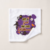 Alleen een meisje dat van Halloween houdt Bad Handdoek (Wasdoekje)