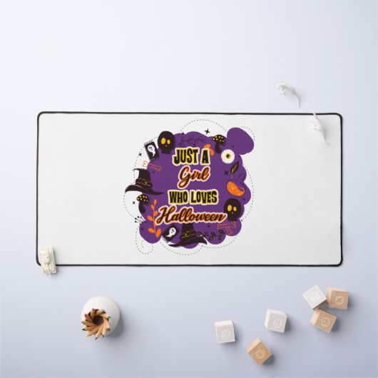 Alleen een meisje dat van Halloween houdt Bureaumat (Kindertafel)