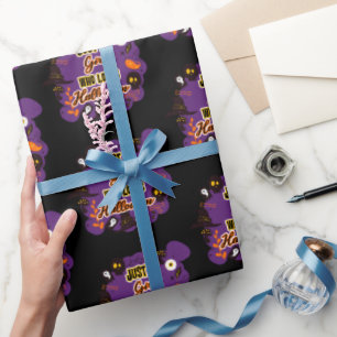 Alleen een meisje dat van Halloween houdt Cadeaupapier