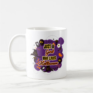 Alleen een meisje dat van Halloween houdt Koffiemok