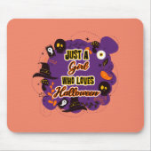 Alleen een meisje dat van Halloween houdt Muismat (Voorkant)