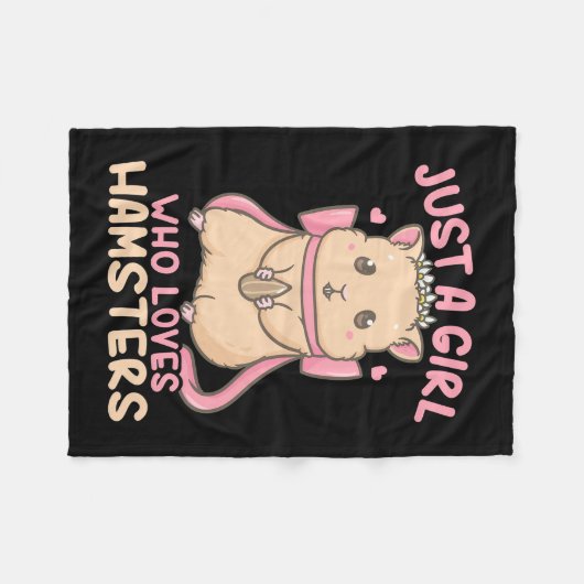Alleen een meisje dat van Hamsters houdt Fleece Deken (Voorkant (Horizontaal))