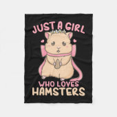 Alleen een meisje dat van Hamsters houdt Fleece Deken (Voorkant)