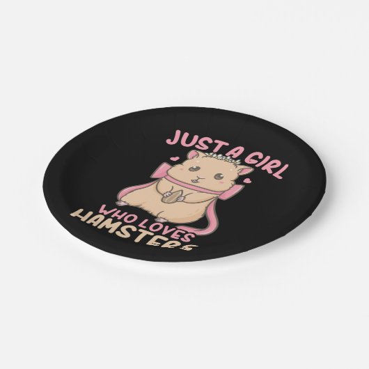 Alleen een meisje dat van Hamsters houdt Papieren Bordje (Gekanteld)