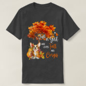 Alleen een meisje dat van Herfst houdt en een herf T-shirt (Design voorkant)