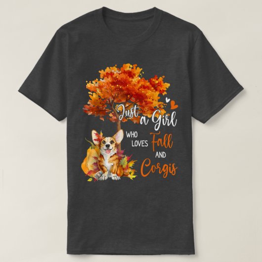 Alleen een meisje dat van Herfst houdt en een herf T-shirt (Design voorkant)