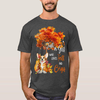 Alleen een meisje dat van Herfst houdt en een herf T-shirt