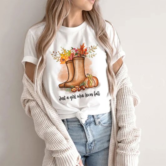 Alleen een meisje dat van Herfst houdt - voor vrou T-shirt