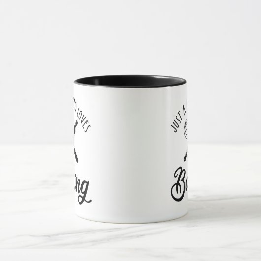 Alleen een meisje dat van het baken houdt mok (Midden)