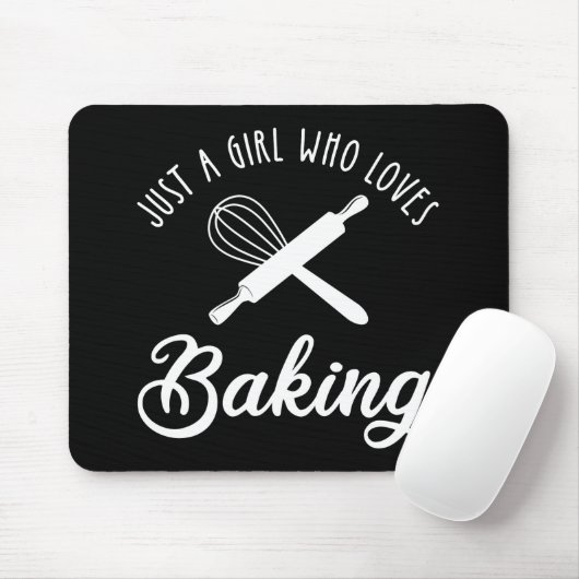 Alleen een meisje dat van het baken houdt muismat (Met muis)