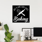 Alleen een meisje dat van het baken houdt poster (Thuiskantoor)
