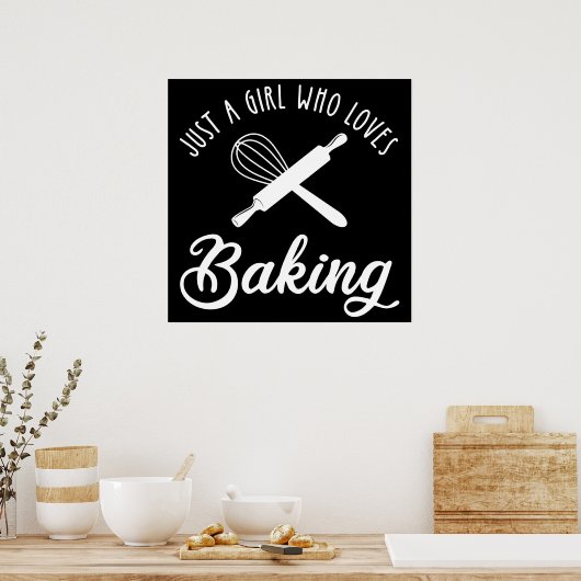 Alleen een meisje dat van het baken houdt poster (Keuken)