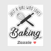Alleen een meisje dat van het baken houdt sticker (Vel)