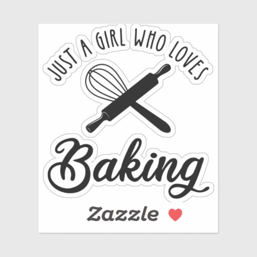Alleen een meisje dat van het baken houdt sticker (Vel)