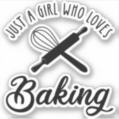 Alleen een meisje dat van het baken houdt sticker (Voorkant)