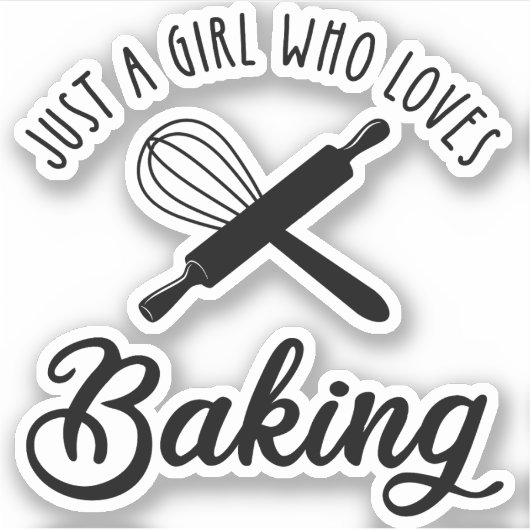 Alleen een meisje dat van het baken houdt sticker (Voorkant)