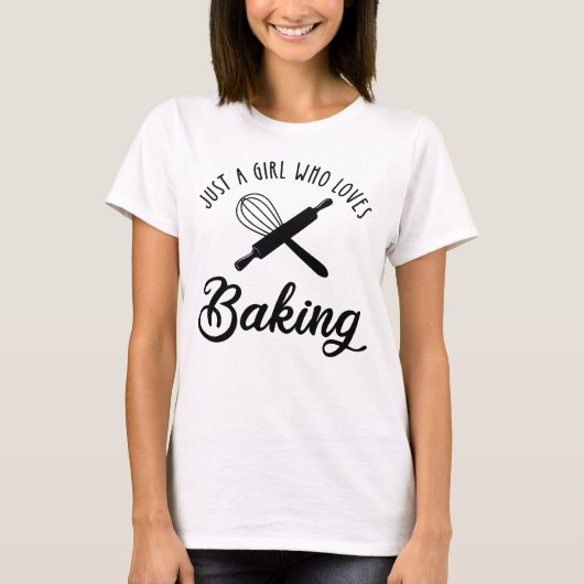 Alleen een meisje dat van het baken houdt t-shirt (Voorkant)