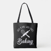Alleen een meisje dat van het baken houdt tote bag (Achterkant)