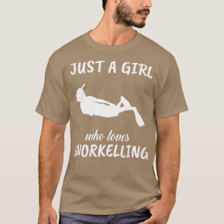 Alleen een meisje dat van het snorkelen houdt t-shirt