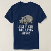 Alleen een meisje dat van Hippos houdt T-shirt (Design voorkant)