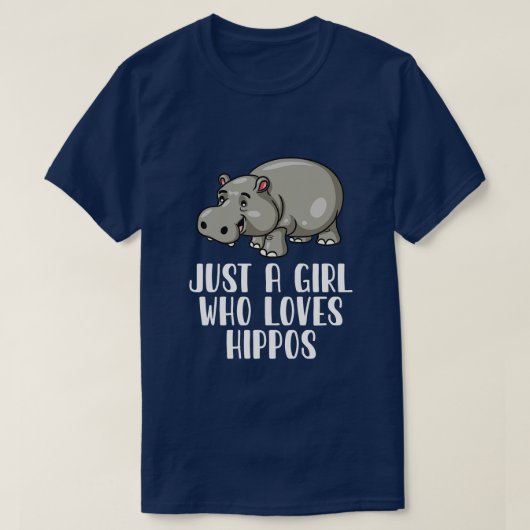 Alleen een meisje dat van Hippos houdt T-shirt (Design voorkant)
