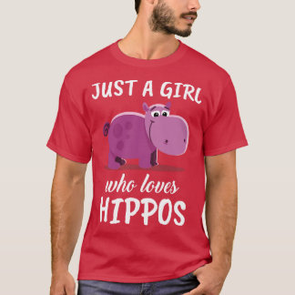 Alleen een meisje dat van Hippos houdt T-shirt