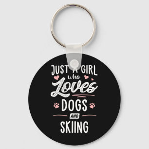 Alleen een meisje dat van honden houdt en wift Dog Sleutelhanger