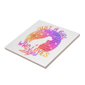 Alleen een meisje dat van Honden houdt Tegeltje (Zijkant)