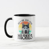 Alleen een meisje dat van Huskies houdt Mok (Links)