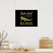 Alleen een meisje dat van Iguanas houdt Poster (Keuken)