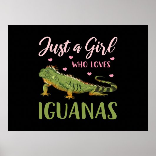 Alleen een meisje dat van Iguanas houdt Poster (Voorkant)