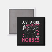 Alleen een meisje dat van Jezus houdt en Christus  Magneet (Voorkant / Achterkant)