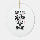 Alleen een meisje dat van Jezus houdt en giftvrouw Keramisch Ornament (Links)