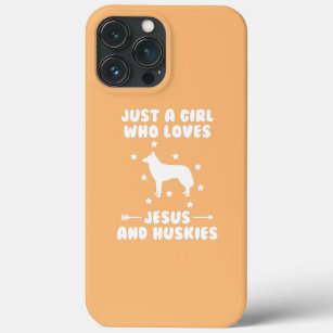 Alleen een meisje dat van Jezus houdt en Huskies D Case-Mate iPhone Case