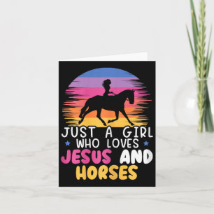 Alleen een meisje dat van Jezus houdt en Paardensp Kaart