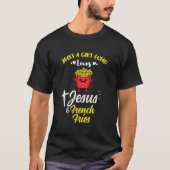 Alleen een meisje dat van Jezus houdt en van Frans T-shirt (Voorkant)